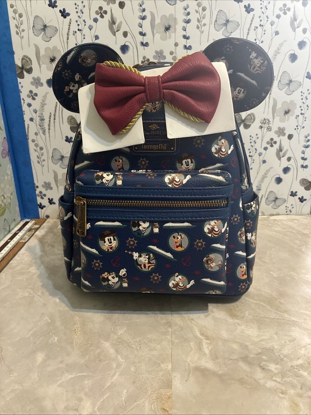 New Disney Cruise Line Treasure Adventure Mickey Minnie Loungefly Backpack Bag